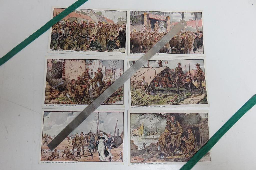 Série de cartes postales Militaria, Collections, Cartes postales | Thème, Non affranchie, 1920 à 1940, Politique et Histoire, Enlèvement ou Envoi