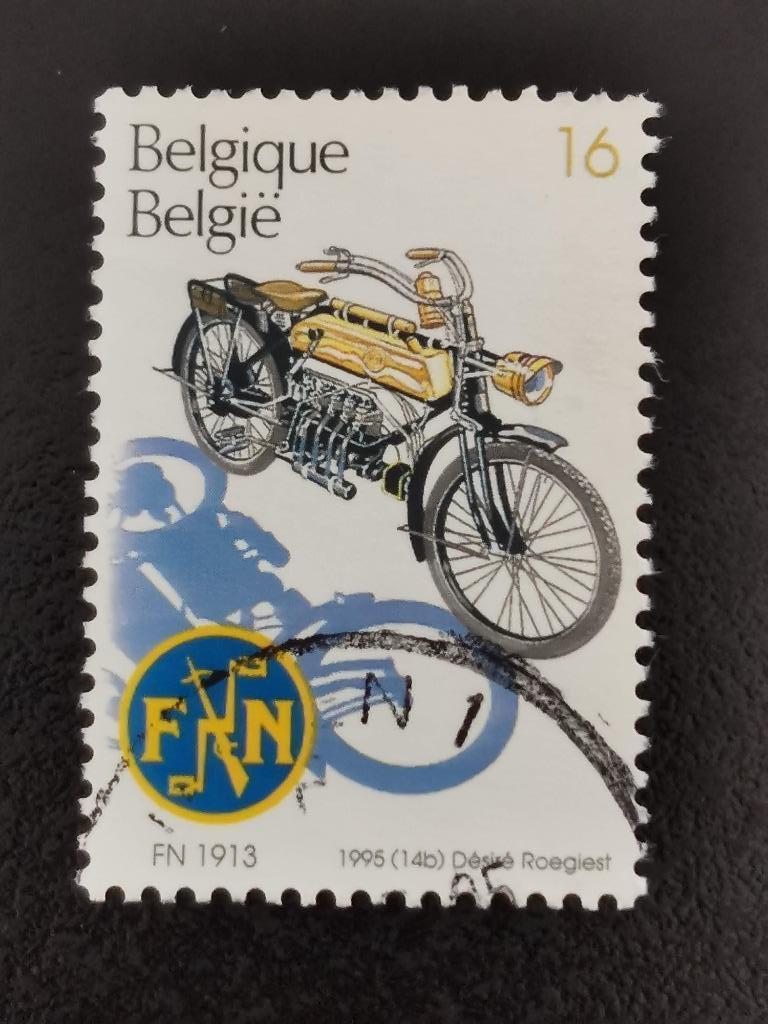 Belgique 1995 - vieilles motos belges, Enlèvement ou Envoi, Affranchi, Véhicules