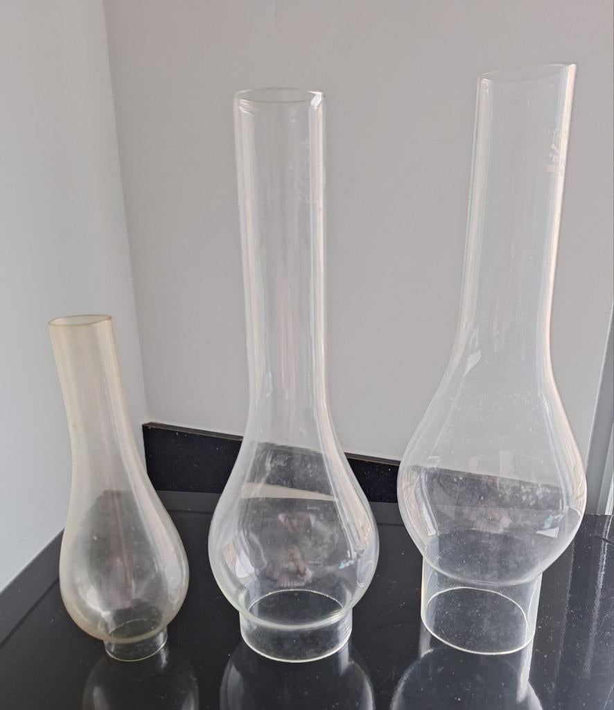 vintage glazen petroleumkappen, Ophalen of Verzenden