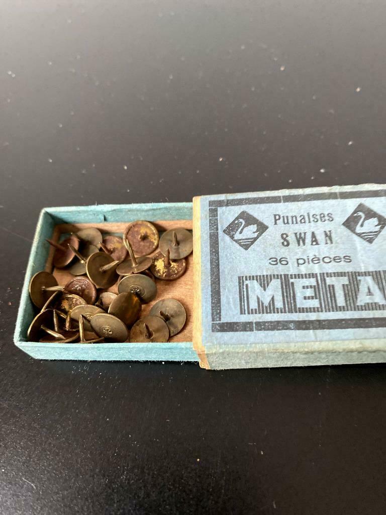 Brocante Doosje Punaizes Swan Meta Jaren 50, Ophalen of Verzenden