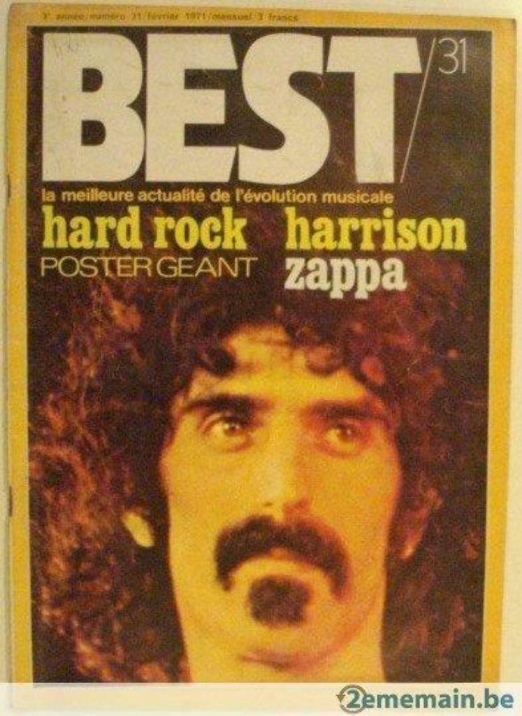 Revue Best - rock - Frank Zappa, Verzenden, 1960 tot 1980, Tijdschrift