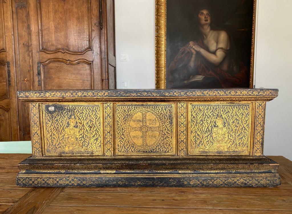 THAI Boîte ancienne / Meuble 18e/19e นายรง หลวงจู๊ ซัตโบ้, Antiquités & Art, Antiquités | Meubles | Armoires, Enlèvement ou Envoi