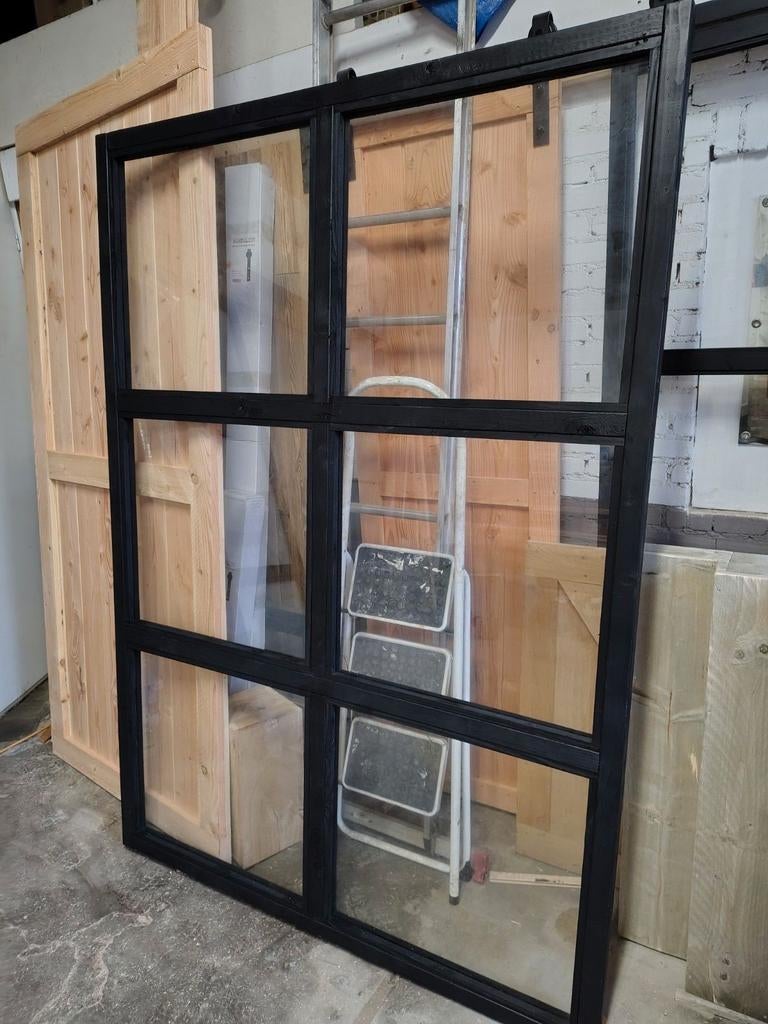 Porte coulissante d'aspect acier sur mesure. Système de port, Bricolage & Construction, Neuf, Enlèvement ou Envoi, Porte intérieure