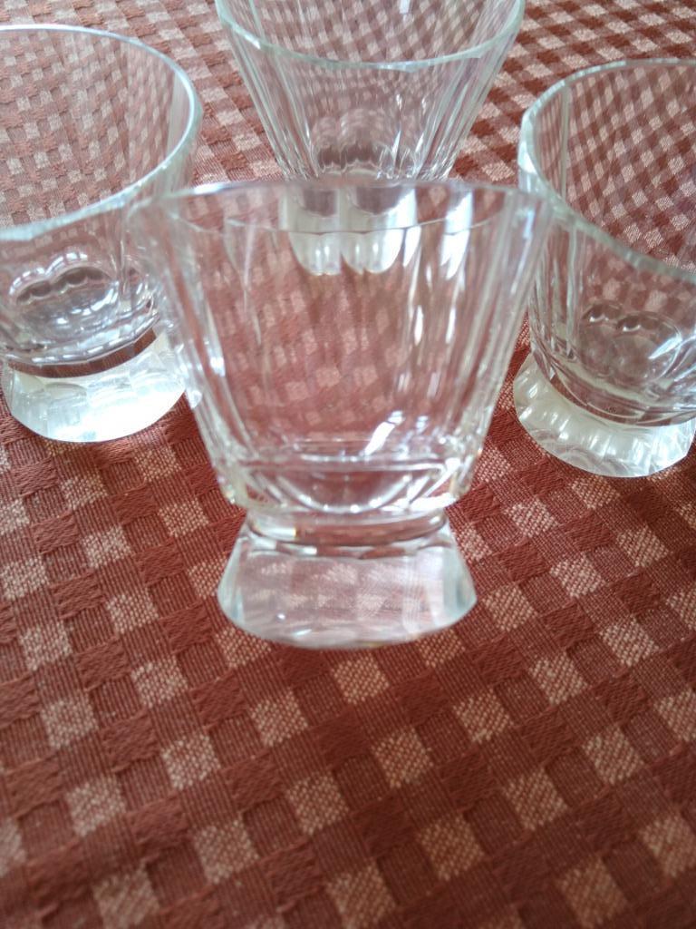 4 verres sans pied Val Saint Lambert - Héritage, Enlèvement ou Envoi