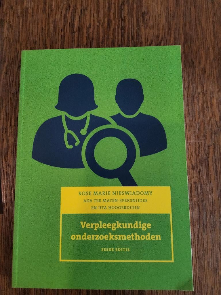 Verpleegkundige onderzoeksmethoden., Enlèvement ou Envoi, Neuf, Enseignement supérieur, Rose Marie Nieswiadomy