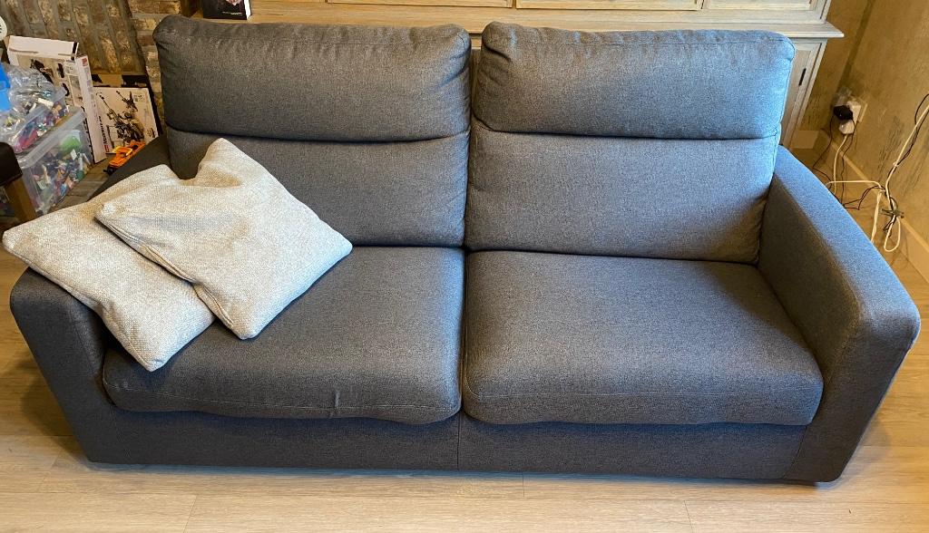 Canapé-lit Poltrone e Sofa « Rasiglio », 100 cm, Gris, Comme neuf, Enlèvement