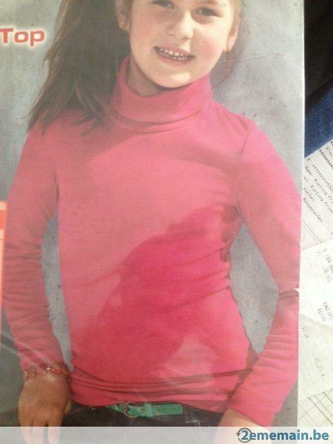 t-shirt thermo col roulé 146/152, Neuf, Fille, Chemise ou À manches longues