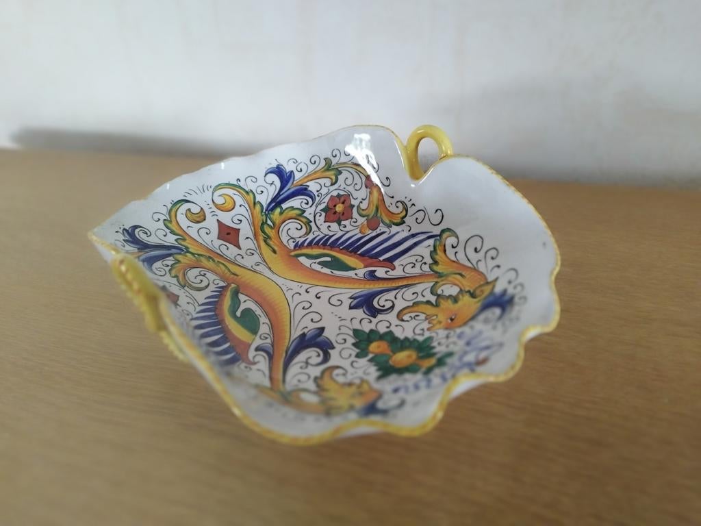 Plat céramique vintage Maioliche Deruta Italie 25, 5 cm, Enlèvement