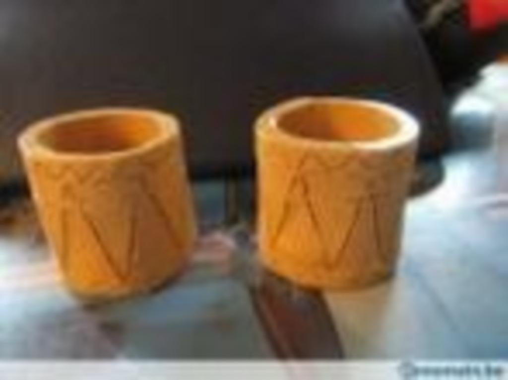 N 2 petits pots en terre cuite, tambours, Maison & Meubles, Enlèvement, Neuf