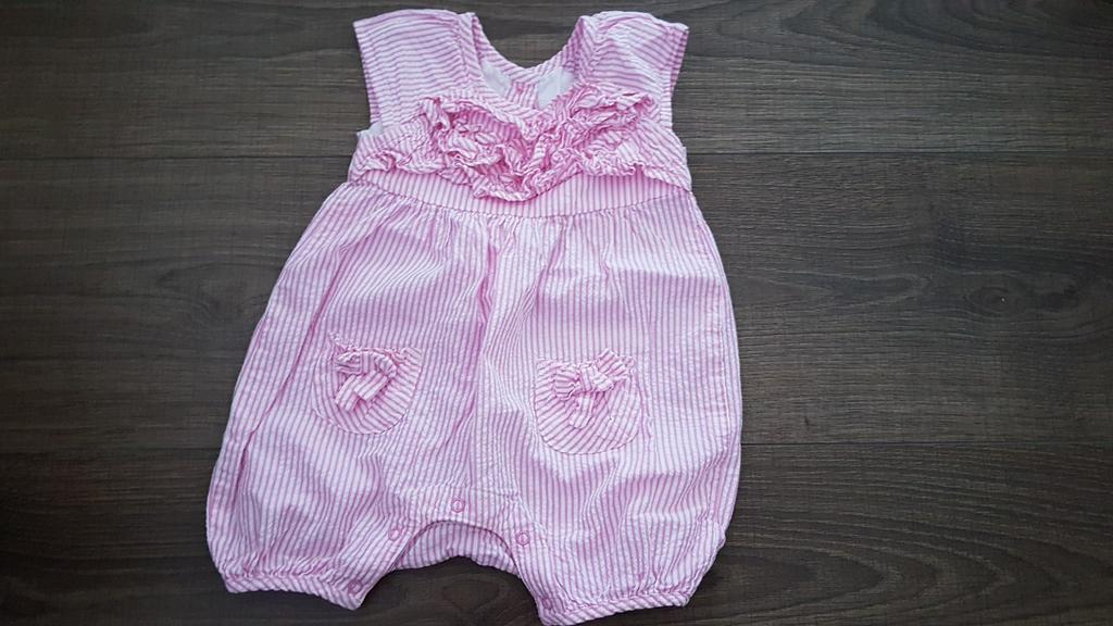 Barboteuse fille rayée rose, Enlèvement ou Envoi, Comme neuf, Fille, Costume