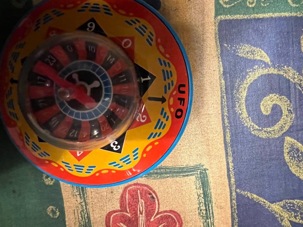 Vintage UFO Roulette, Made in Japan *Tin Toy Collector, Ophalen of Verzenden