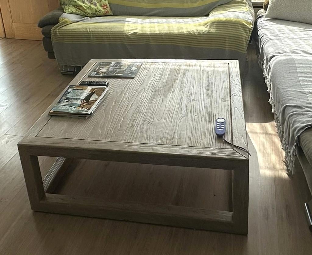 Vierkante Salontafel (100x100 cm) – Hout, Maison & Meubles, Tables | Tables de salon, Comme neuf, Moins de 50 cm, 50 à 100 cm