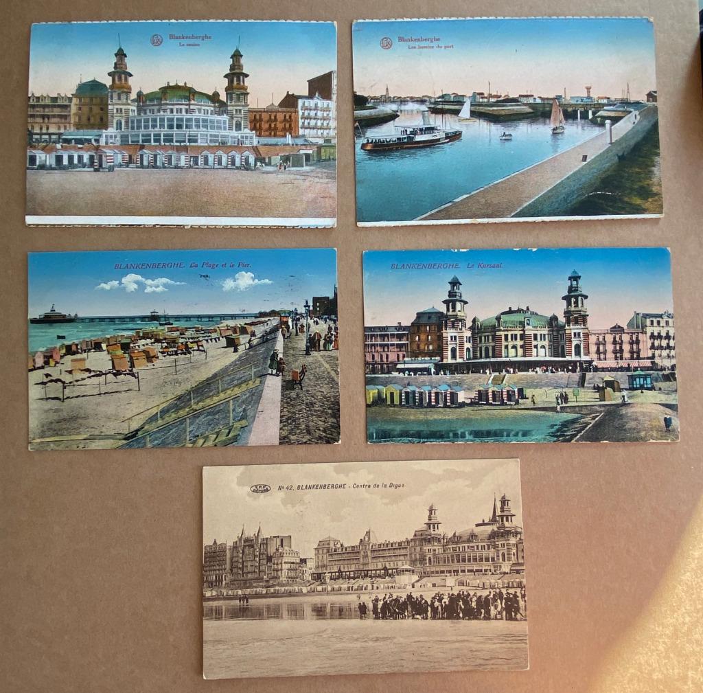 5 cartes postales BLANKENBERGHE FELDPOST ww1  1915 1917 CPA, Ophalen of Verzenden