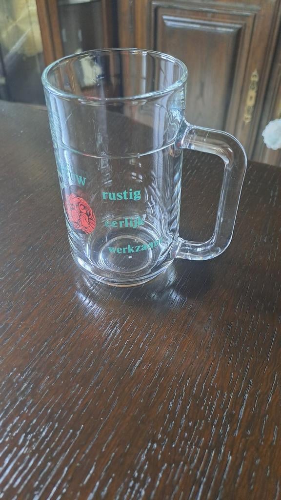 Bierglas met oor, Collections, Marques de bière, Enlèvement, Comme neuf, Leeuw