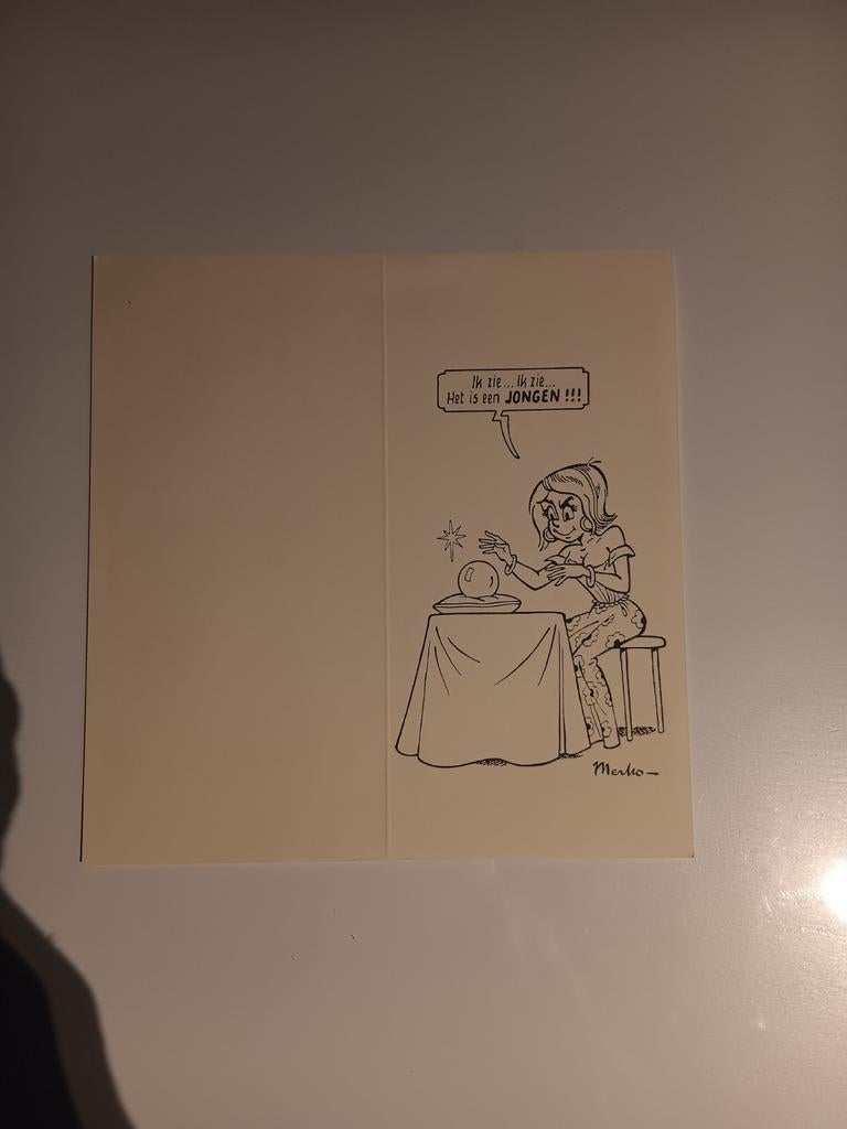 Kiekeboe geboortekaartje, Enlèvement ou Envoi, Carte de naissance