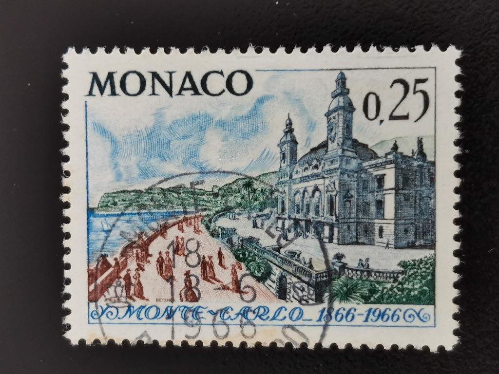Monaco 1966 - 100 jaar Stad Monte Carlo - Casino, Ophalen of Verzenden, Monaco, Gestempeld