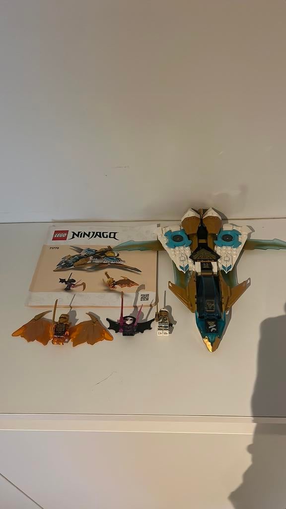 Lego Ninjago Zane’s golden dragon jet, Ophalen of Verzenden, Zo goed als nieuw, Complete set, Lego