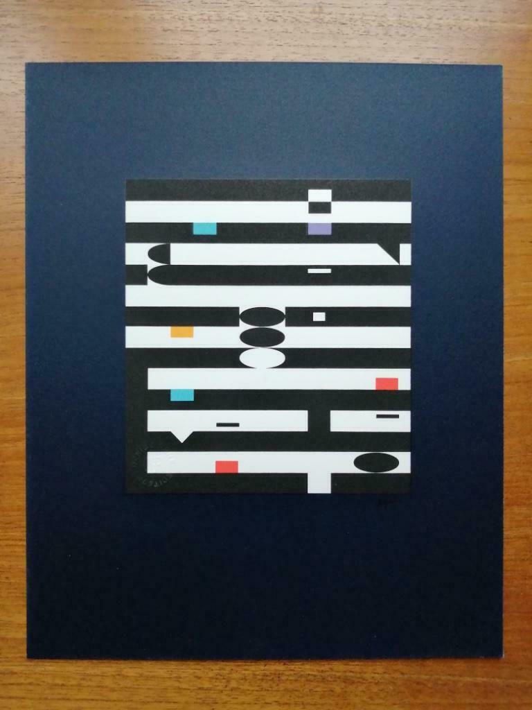 Agam Yaacov Sérigraphie sur carton 1976, Antiquités & Art, Enlèvement