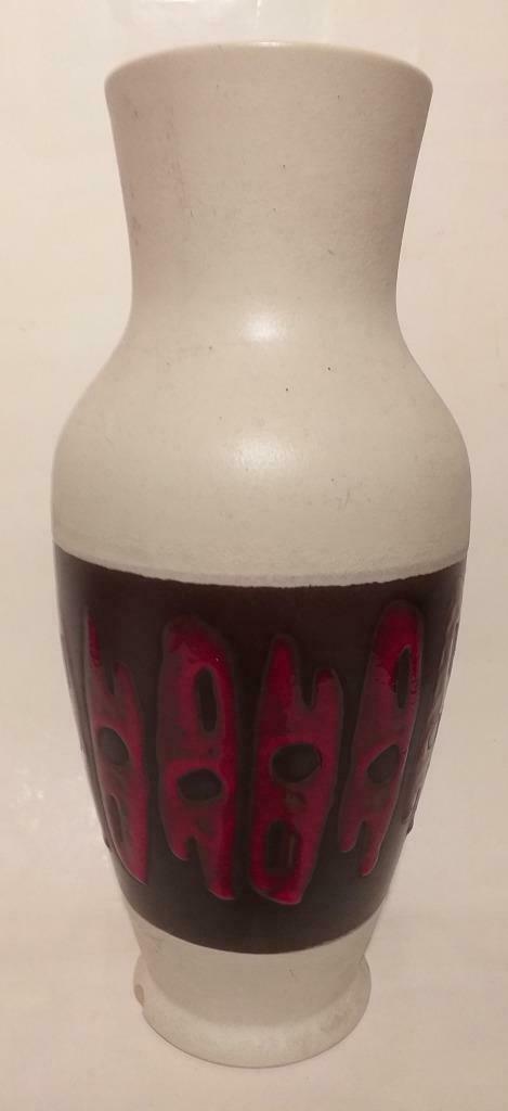 Vase fat lava vintage rouge et blanc, Dumler & Breiden, Antiquités & Art, Enlèvement ou Envoi