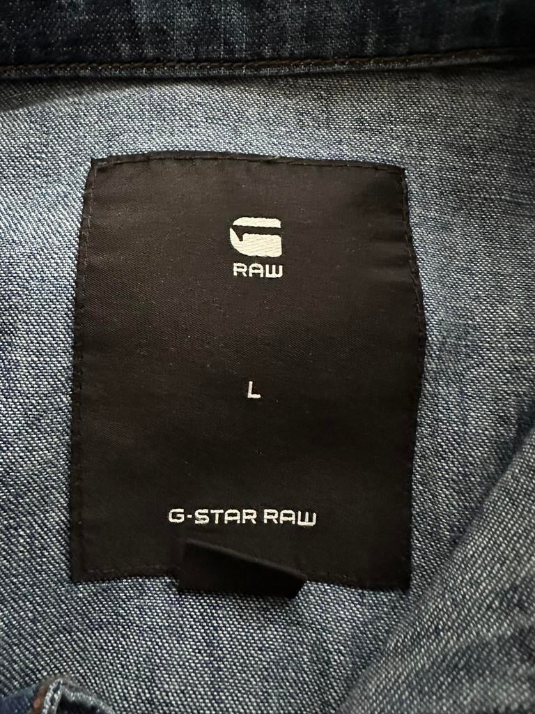 Exclusief jeanshemd G star in perfecte staat, Kleding | Heren, Overhemden, Blauw, Ophalen of Verzenden, Zo goed als nieuw, Halswijdte 41/42 (L)
