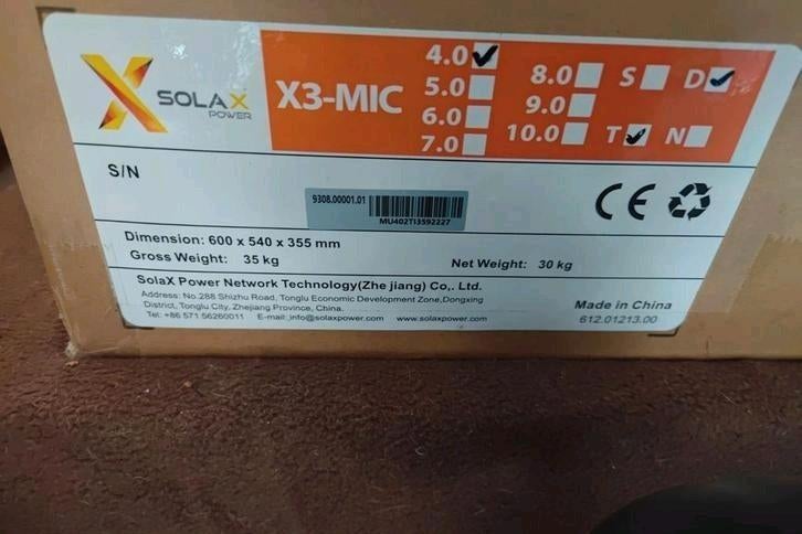 Zonnepanelen omvormer nieuw in doos 3phase, Doe-het-zelf en Bouw, Zonnepanelen en Toebehoren, Ophalen of Verzenden, Nieuw