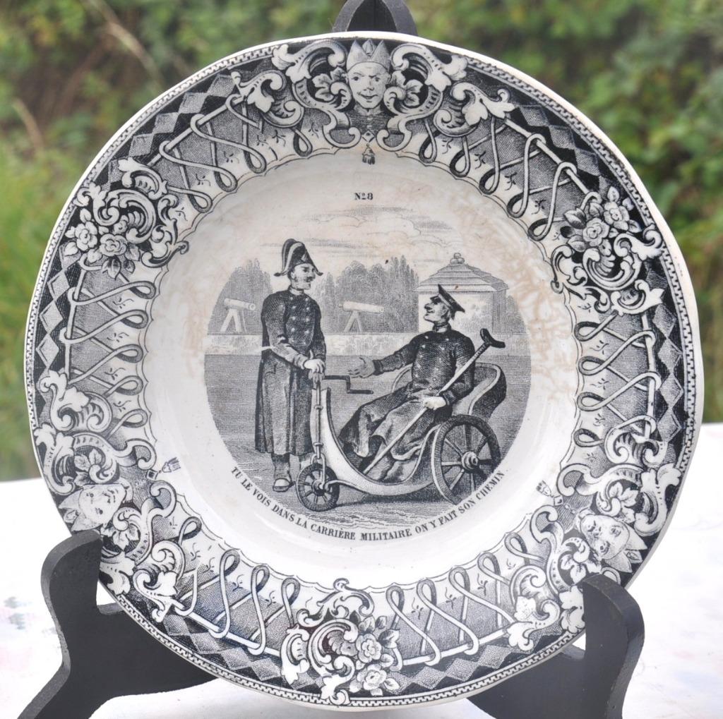 assiette creil et montereau n8 decor et texte, Enlèvement ou Envoi