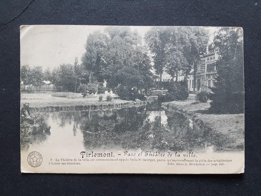 Tienen Thienen Tirlemont Parc et Théâtre de la ville, Collections, Enlèvement ou Envoi, Avant 1920, Affranchie, Brabant Flamand