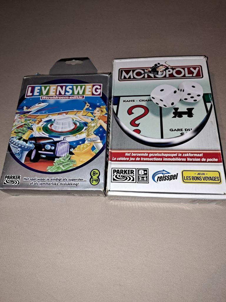 Levensweg en Monopoly reisspel, Ophalen of Verzenden, Reisspel