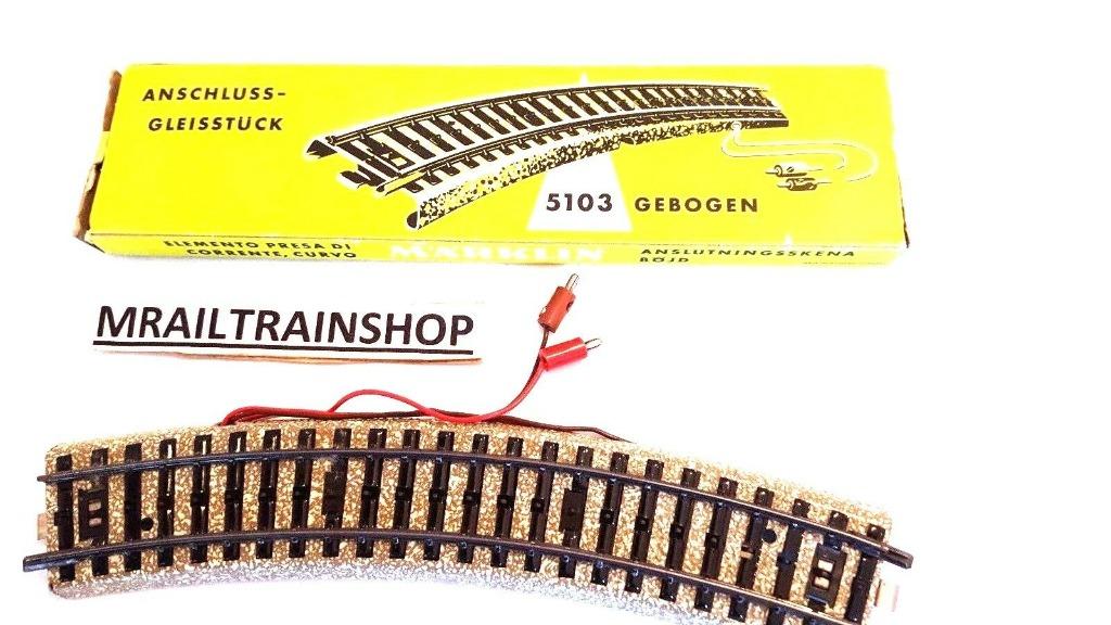 5103 MÄRKLIN HO - 1 x GEBOGEN AANSLUITRAIL (D1201538), Hobby en Vrije tijd, Marklin, Rails, Ophalen of Verzenden, Zo goed als nieuw