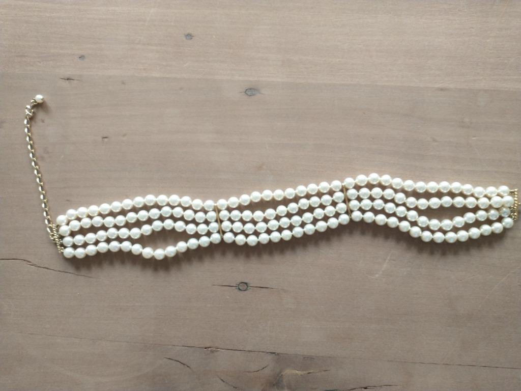* Halsketting parels, Ophalen of Verzenden, Zo goed als nieuw, Beige, Overige materialen