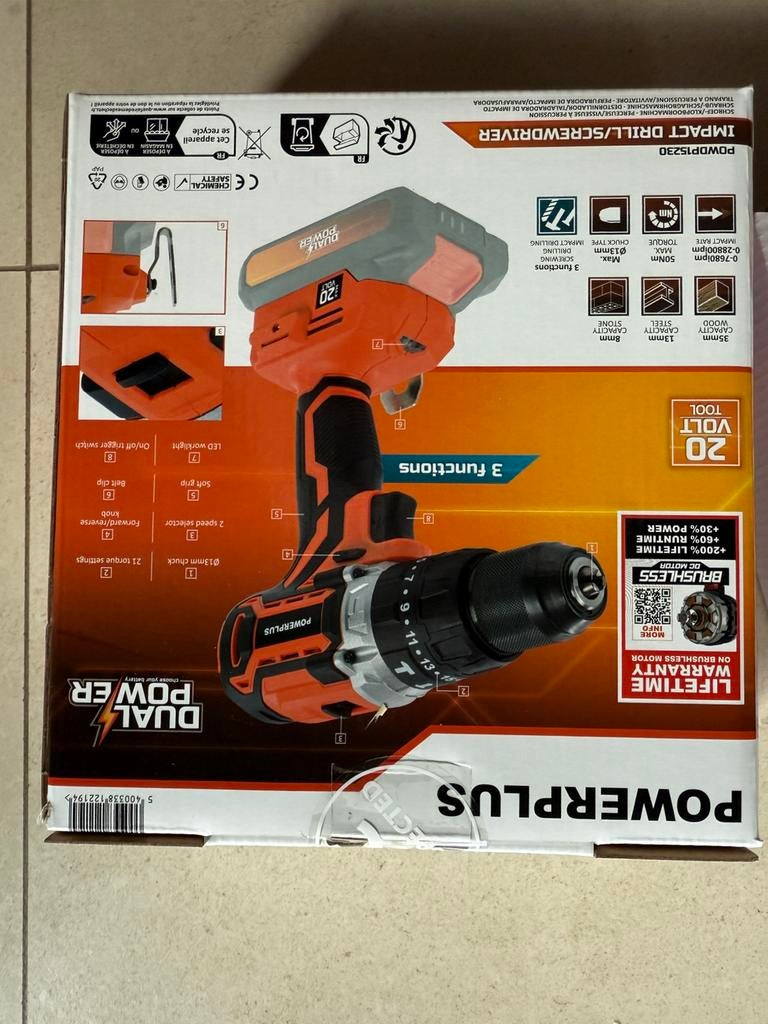 Nieuw schroefmachine met batterij, Ophalen, Nieuw
