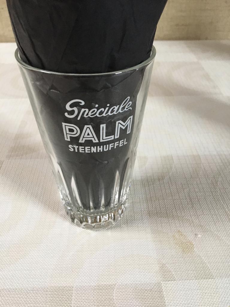 Glas Speciale Palm 33 cl witte letters, Ophalen of Verzenden, Zo goed als nieuw, Palm