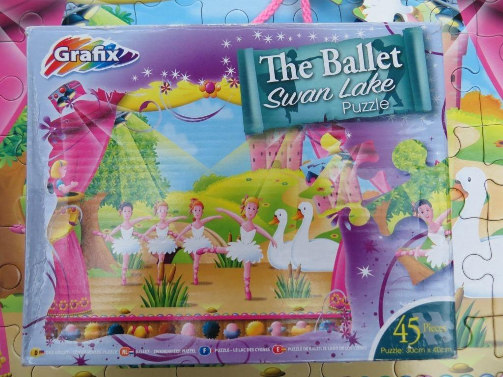 Zwanenmeer Grafix The ballet Swan Lake puzzel 45  stukken, Ophalen of Verzenden, 10 tot 50 stukjes, Gebruikt, 2 tot 4 jaar