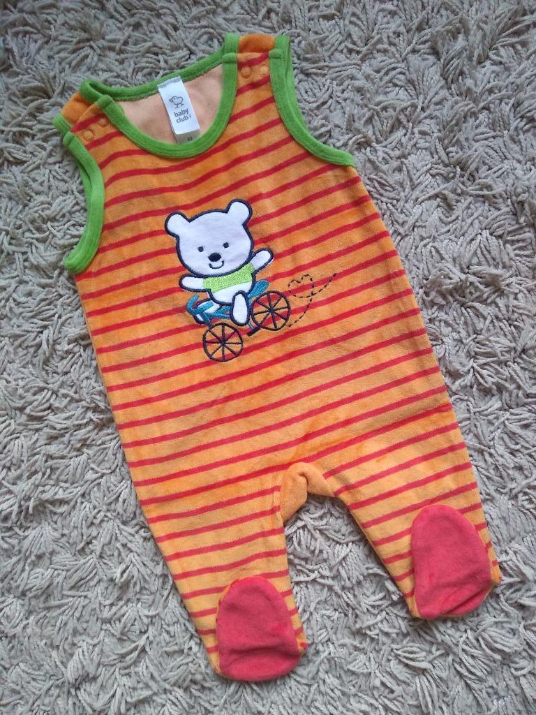 ★ M62 - nieuw Pyjama Velours beertje op fiets, Enlèvement ou Envoi, Neuf, Garçon, Ensemble