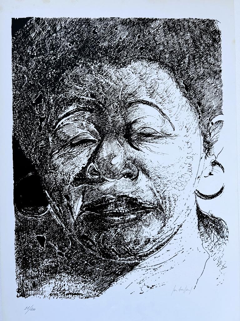 JAN BURSSENS - Sérigraphie/SIG - Panthère noire - 63 x 44 cm, Antiquités & Art, Art | Lithographies & Sérigraphies, Envoi