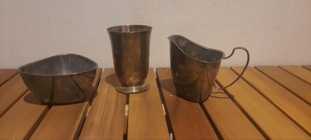Keltum koninklijke zilver melk suiker set, Enlèvement ou Envoi, Argent