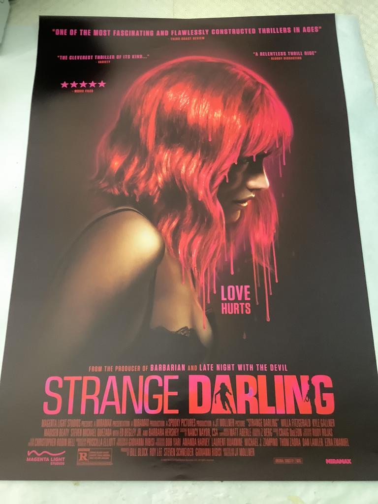 STRANGE DARLING   filmposter  70-100 cm, Ophalen of Verzenden