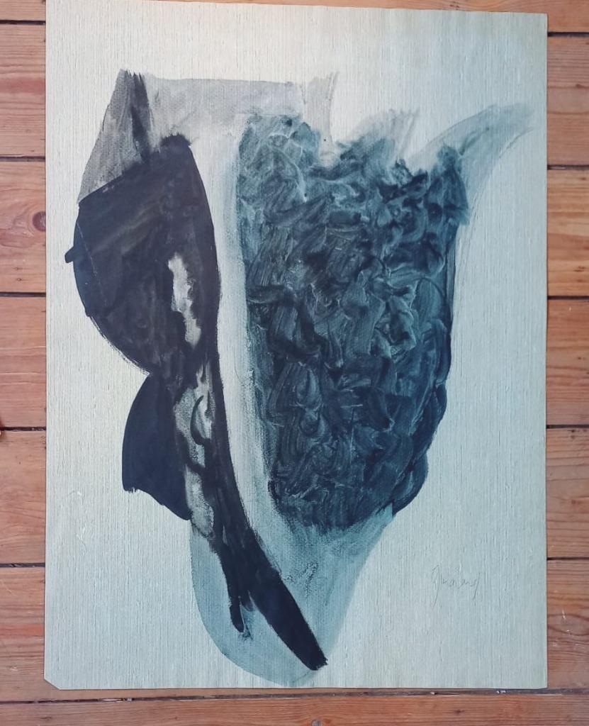 Schilderij op papier Claude Guinard Franse schilder ca 1970, Antiek en Kunst, Ophalen of Verzenden