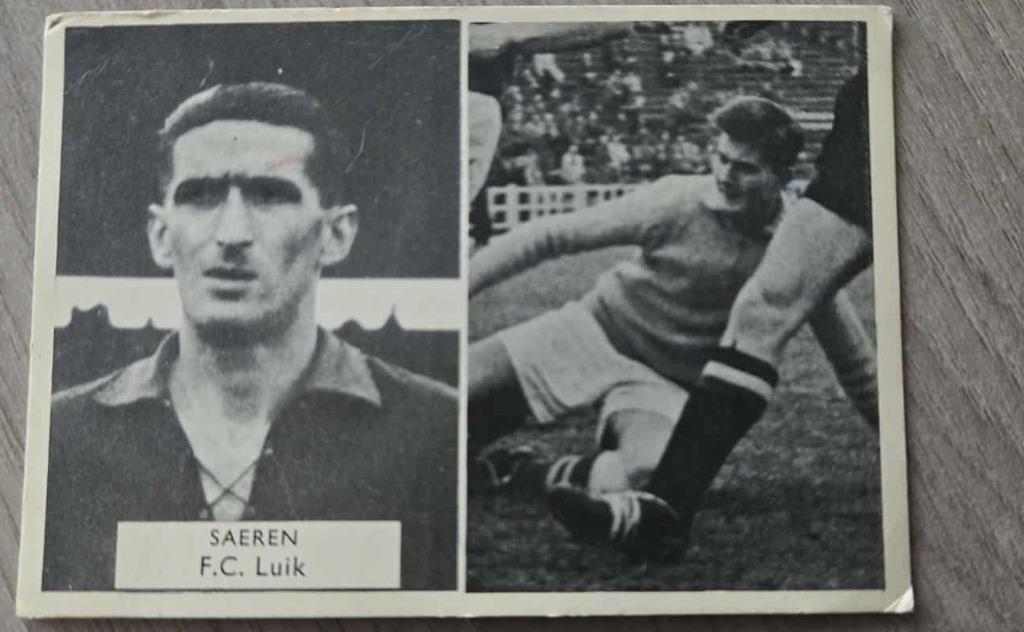 Willy Saeren prent FC Luik ex rode duivel, Ophalen of Verzenden, Zo goed als nieuw, 1940 tot 1960, Prent