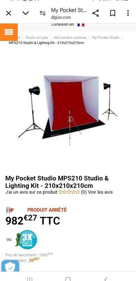 Studio photo pliable MPS210 -210/210/210 neuf, TV, Hi-fi & Vidéo, Enlèvement, Comme neuf