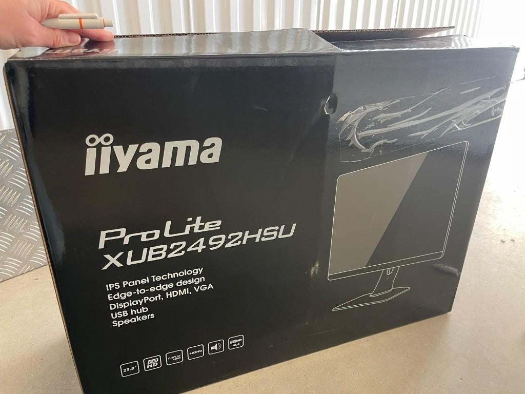 2 schermen: ProLite XUB2492HSU-B1, 24'' LCD-monitor €80/stuk, Ophalen, HD, Iiyama, HDMI