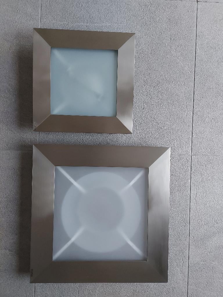 Vibia Sandwich vierkant plafondlampen, Enlèvement, Utilisé, Verre, Modern