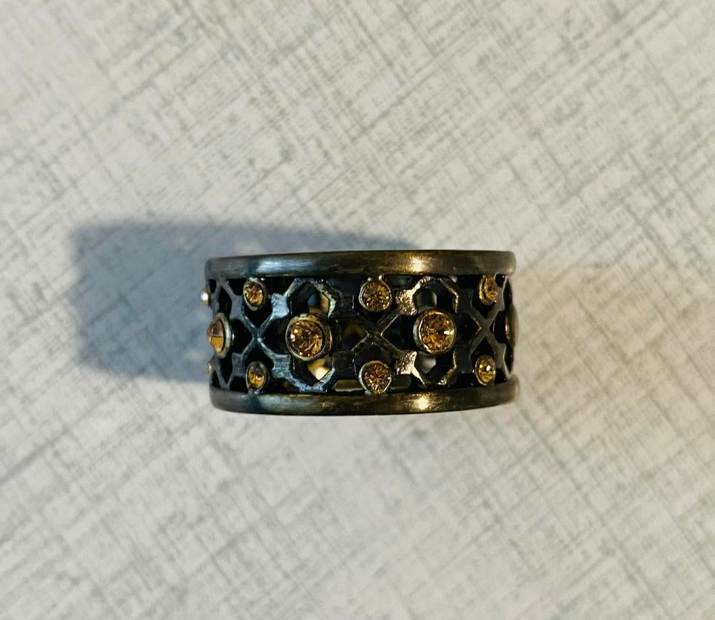 Bague anneau avec pierres, Gebruikt, Overige kleuren