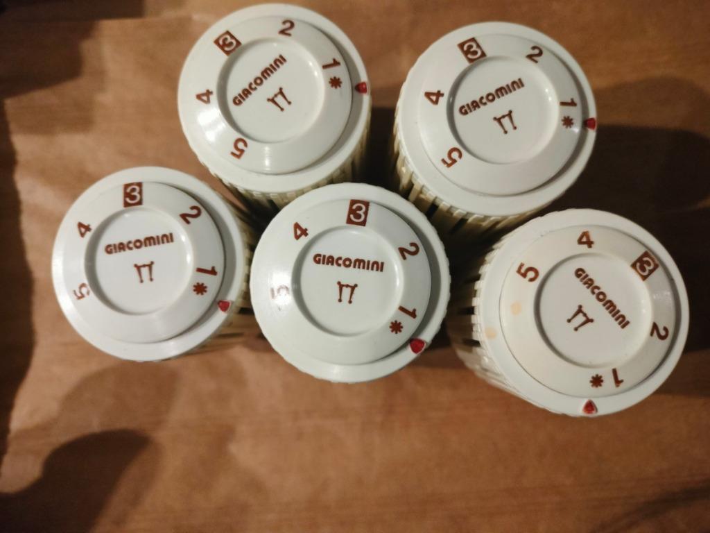 5 x bouton de thermostat Giacomini R470H, Bricolage & Construction, Enlèvement ou Envoi, Utilisé, Thermostat