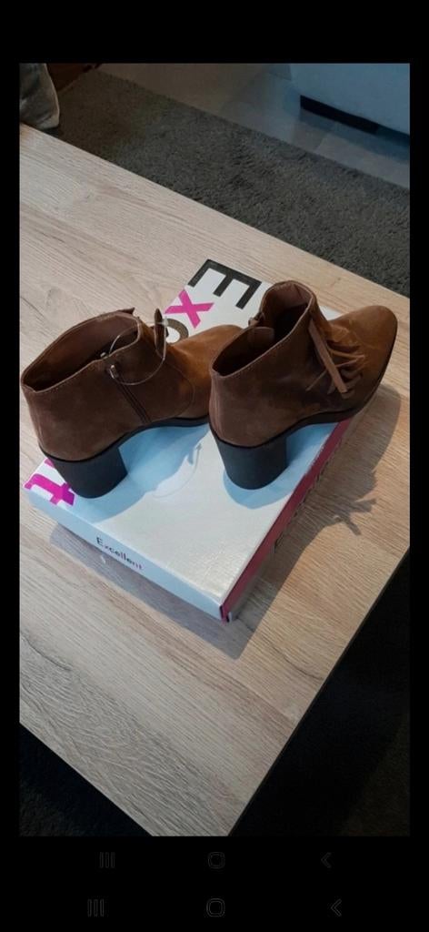 Nouvelles bottines en cuir véritable dans les tailles 40/41/, Enlèvement ou Envoi, Neuf, Brun, Boots et Botinnes