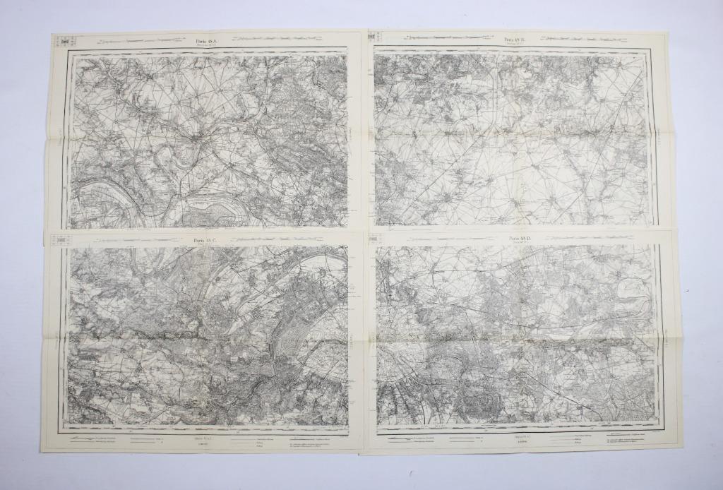 topographische kaarten Parijs, 1914, Verzamelen, Militaria | Algemeen, Overige typen, Hethuisvanmijnmoeder, Ophalen of Verzenden