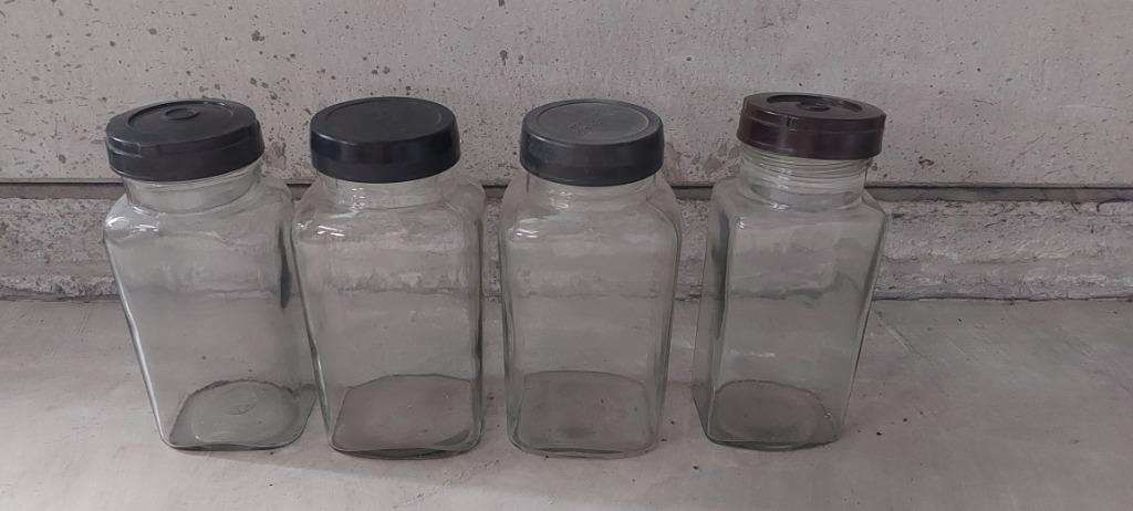 Glazen potten/bokalen met deksel, Ophalen, Gebruikt, Glas, Pot, Bus of Blik