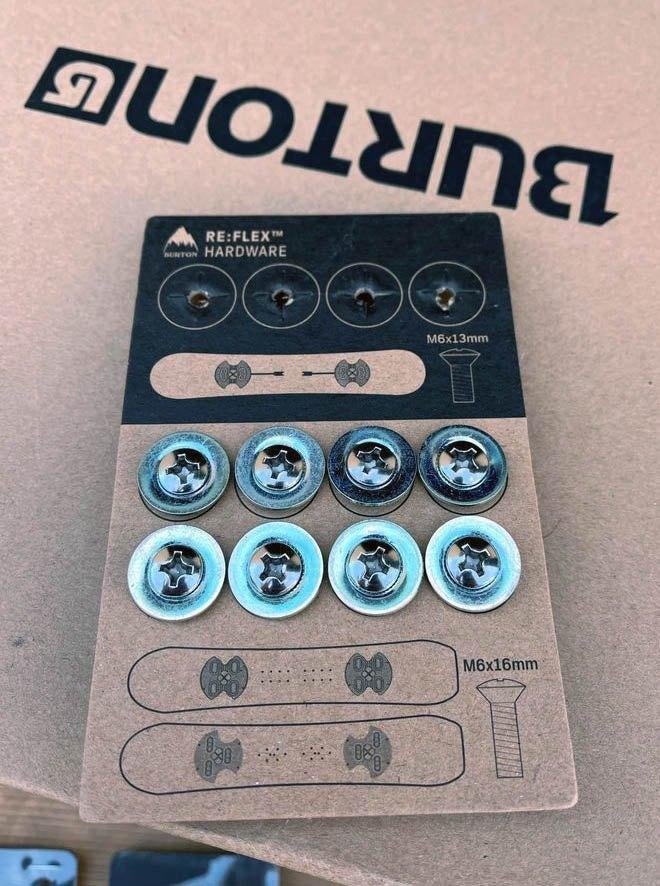 Lot de 8 vis Burton M6 16 mm pour fixations de snowboard, Enlèvement ou Envoi, Neuf, Fixations