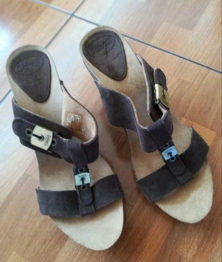 Scholl  instappers 40 Nieuw +..., Scholl, Bruin, Instappers, Nieuw