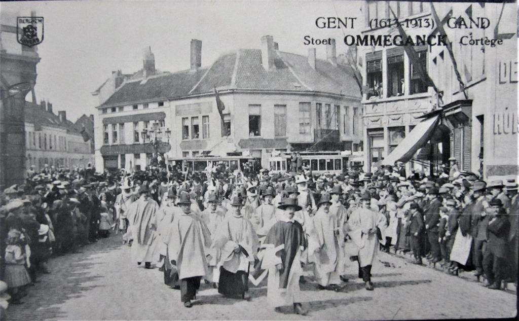 POSTKAART- GENT, DE OMMEGANGSTOET, Verzamelen, Ophalen of Verzenden, Ongelopen, Oost-Vlaanderen